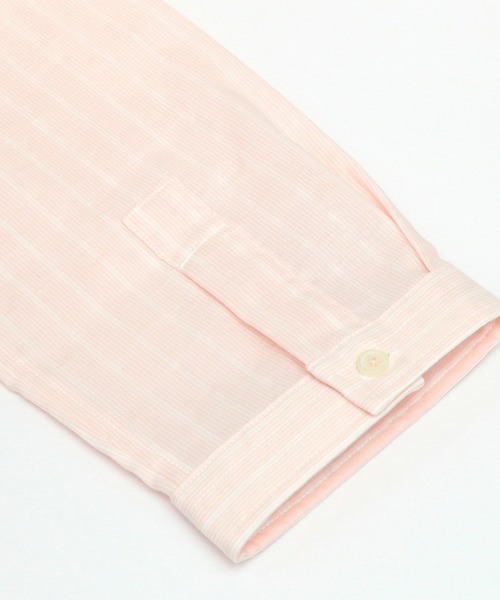 Pitta Re:)（ピッタリ）の「【Pitta Re:)】ふわっとガーゼシャツ 七分袖 綿100% レディースカジュアルシャツ（シャツ/ブラウス・レディース・ベビーピンク・S/M/LL/L）」の3枚目の写真