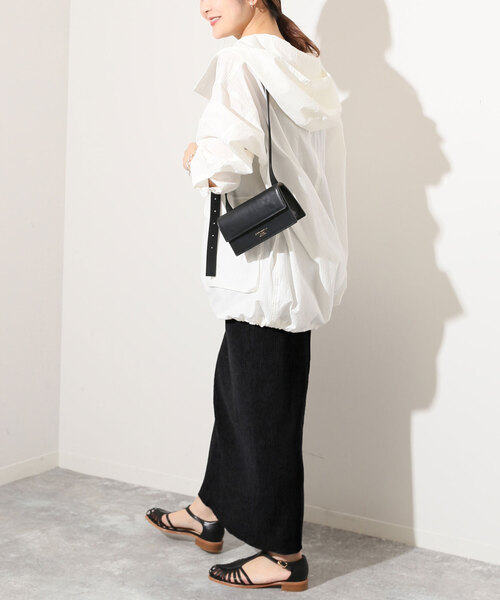 SLOBE IENA(スローブイエナ)の「シャーリングタイトスカート(スカート・レディース・ブラック/アイボリー・FREE)」の22枚目の写真