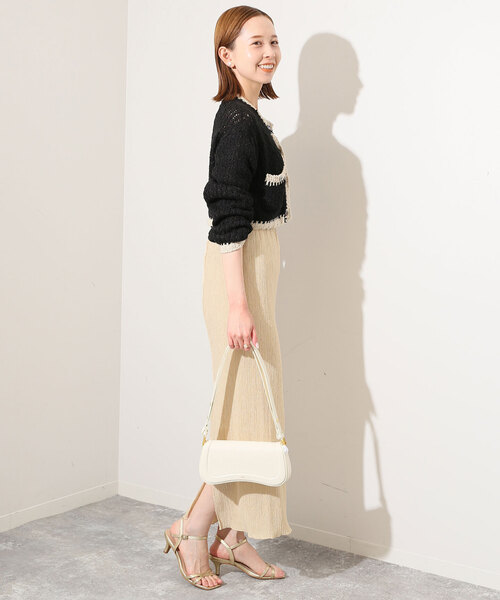 SLOBE IENA(スローブイエナ)の「シャーリングタイトスカート(スカート・レディース・ブラック/アイボリー・FREE)」の20枚目の写真