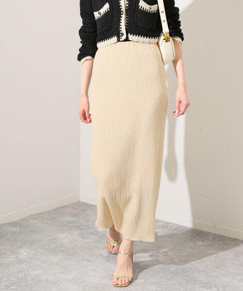 SLOBE IENA(スローブイエナ)の「シャーリングタイトスカート(スカート・レディース・ブラック/アイボリー・FREE)」の17枚目の写真