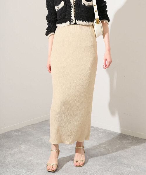 SLOBE IENA(スローブイエナ)の「シャーリングタイトスカート(スカート・レディース・ブラック/アイボリー・FREE)」の14枚目の写真