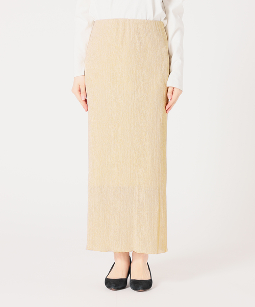 SLOBE IENA(スローブイエナ)の「シャーリングタイトスカート(スカート・レディース・ブラック/アイボリー・FREE)」の5枚目の写真