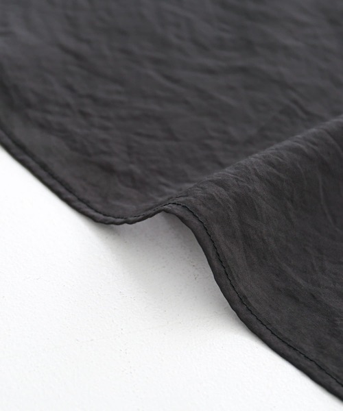 osharewalker（オシャレウォーカー）の「【廃盤】『異素材シアーアシメシャツ』（シャツ/ブラウス・レディース・ブラック・FREE）」の4枚目の写真