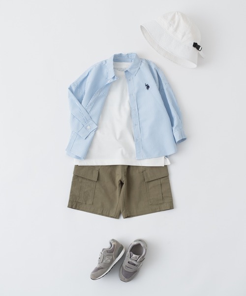 CIAOPANIC TYPY(チャオパニックティピー)の「【KIDS】リップストップカーゴショーツ(カーゴパンツ・キッズ・ホワイト/カーキ・S/M/L/XL/XXL)」の8枚目の写真