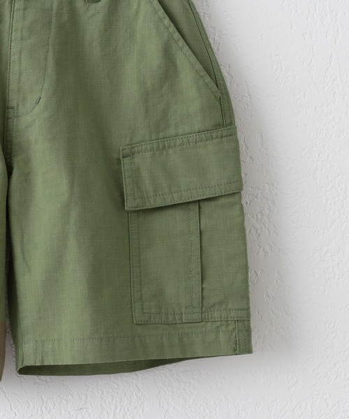 CIAOPANIC TYPY(チャオパニックティピー)の「【KIDS】リップストップカーゴショーツ(カーゴパンツ・キッズ・ホワイト/カーキ・S/M/L/XL/XXL)」の3枚目の写真