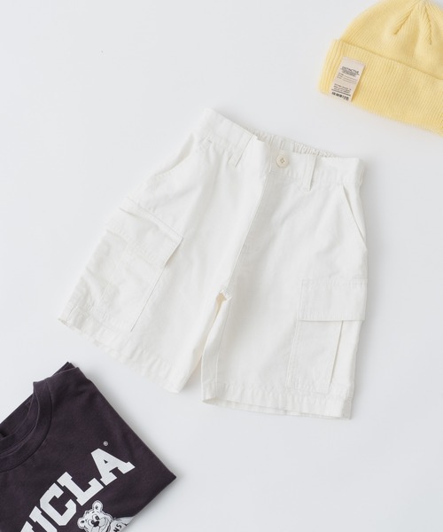 CIAOPANIC TYPY(チャオパニックティピー)の「【KIDS】リップストップカーゴショーツ(カーゴパンツ・キッズ・ホワイト/カーキ・S/M/L/XL/XXL)」の14枚目の写真