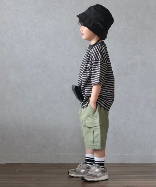CIAOPANIC TYPY(チャオパニックティピー)の「【KIDS】リップストップカーゴショーツ(カーゴパンツ・キッズ・ホワイト/カーキ・S/M/L/XL/XXL)」の22枚目の写真