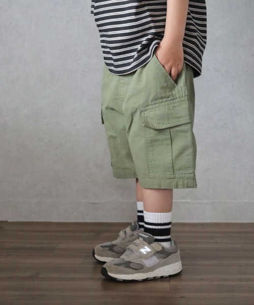 CIAOPANIC TYPY(チャオパニックティピー)の「【KIDS】リップストップカーゴショーツ(カーゴパンツ・キッズ・ホワイト/カーキ・S/M/L/XL/XXL)」の19枚目の写真