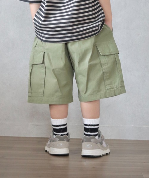 CIAOPANIC TYPY(チャオパニックティピー)の「【KIDS】リップストップカーゴショーツ(カーゴパンツ・キッズ・ホワイト/カーキ・S/M/L/XL/XXL)」の18枚目の写真