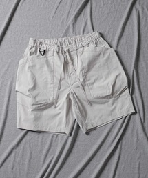 EASY SHORTS / マルチポケット 高密度ツイル ウエストコード ゴムイージー ショートパンツ
