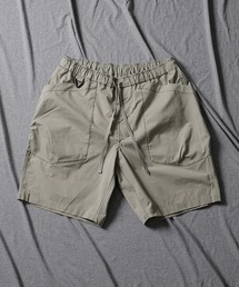 EASY SHORTS / マルチポケット 高密度ツイル ウエストコード ゴムイージー ショートパンツ