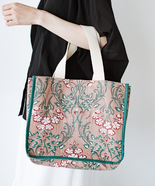 haco!（ハコ）の「【jou jou lier】ジュート仕切りバッグ（トートバッグ・レディース・ベージュ系その他/ブルー系その他/グレー系その他/ピンク系その他・ONE SIZE）」の2枚目の写真