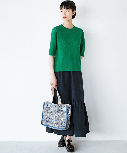 haco!（ハコ）の「【jou jou lier】ジュート仕切りバッグ（トートバッグ・レディース・ベージュ系その他/ブルー系その他/グレー系その他/ピンク系その他・ONE SIZE）」の5枚目の写真