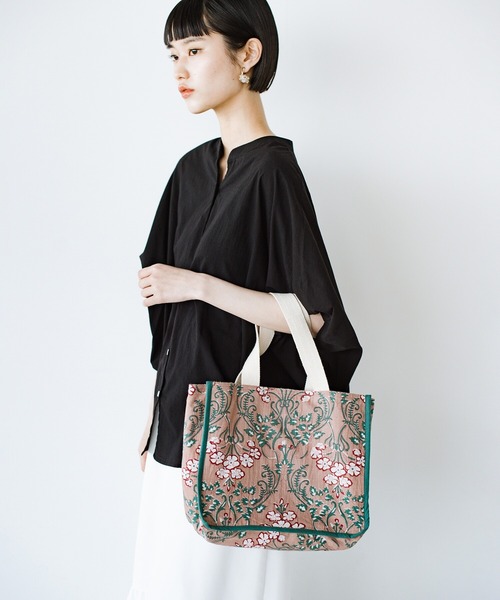 haco!（ハコ）の「【jou jou lier】ジュート仕切りバッグ（トートバッグ・レディース・ベージュ系その他/ブルー系その他/グレー系その他/ピンク系その他・ONE SIZE）」の9枚目の写真