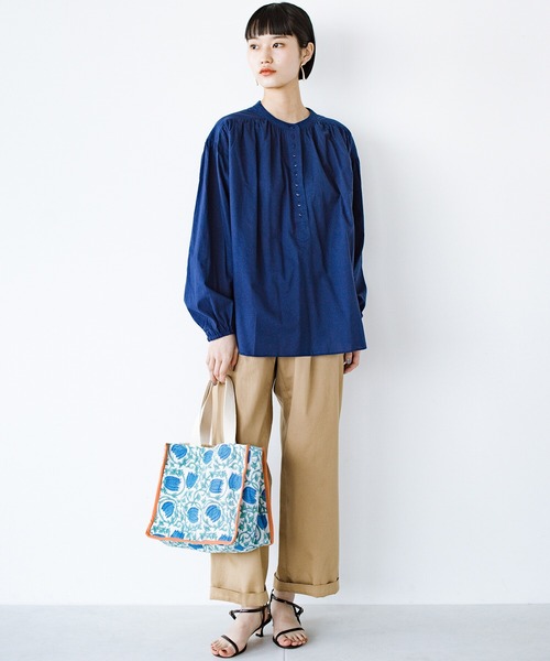 haco!（ハコ）の「【jou jou lier】ジュート仕切りバッグ（トートバッグ・レディース・ベージュ系その他/ブルー系その他/グレー系その他/ピンク系その他・ONE SIZE）」の11枚目の写真