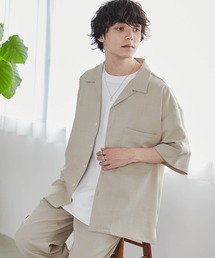 WEGO | WEGO/【セットアップ対応】リネンライク オープンカラーBIGシャツ(シャツ/ブラウス)