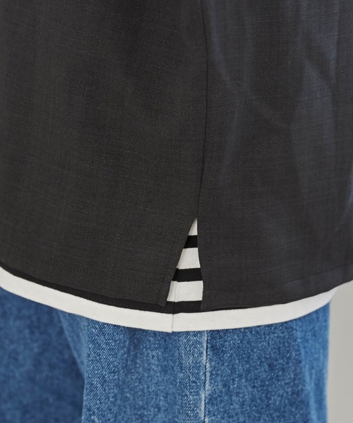 WEGO（ウィゴー）の「WEGO/【セットアップ対応】リネンライク オープンカラーBIGシャツ（シャツ/ブラウス・メンズ・スミクロ/ベージュ・MEDIUM/LARGE）」の15枚目の写真