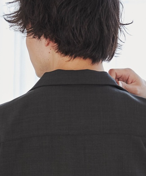 WEGO（ウィゴー）の「WEGO/【セットアップ対応】リネンライク オープンカラーBIGシャツ（シャツ/ブラウス・メンズ・スミクロ/ベージュ・MEDIUM/LARGE）」の16枚目の写真