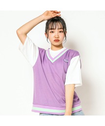 ZIDDY（ジディ）の「ZIDDY/ベストドッキングTシャツ(130~160cm)（Tシャツ/カットソー・キッズ）」
