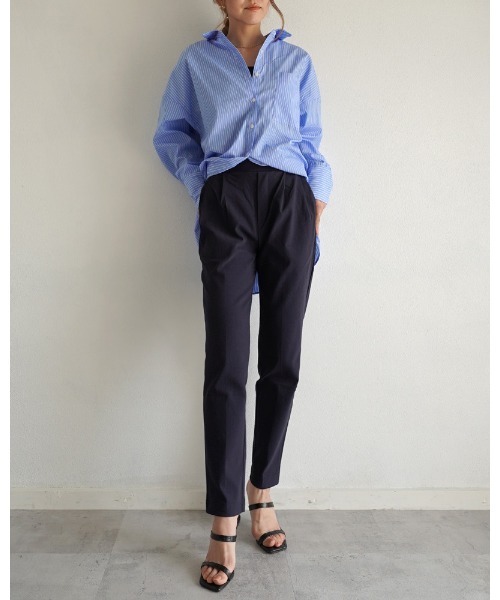 Rashik(ラシク)の「ストレッチツイルタックカラーパンツ(その他パンツ・レディース・ラベンダー/ネイビー/イエロー・S/M)」の6枚目の写真