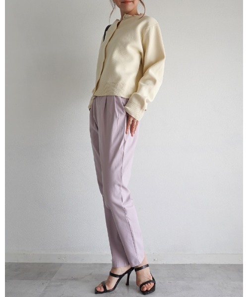 Rashik(ラシク)の「ストレッチツイルタックカラーパンツ(その他パンツ・レディース・ラベンダー/ネイビー/イエロー・S/M)」の8枚目の写真