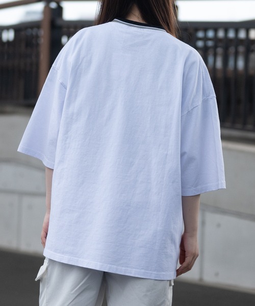 JOHN'S CLOSET(ジョンズクローゼット)の「【h】〔Goodwear〕USAコットン ラインリブ ポケット付き S/S SUPER BIG TEE(Tシャツ/カットソー・メンズ・杢グレー/ホワイト/ブラック/イエロー/カーキ/ネイビー・LARGE/X-LARGE/MEDIUM)」の20枚目の写真