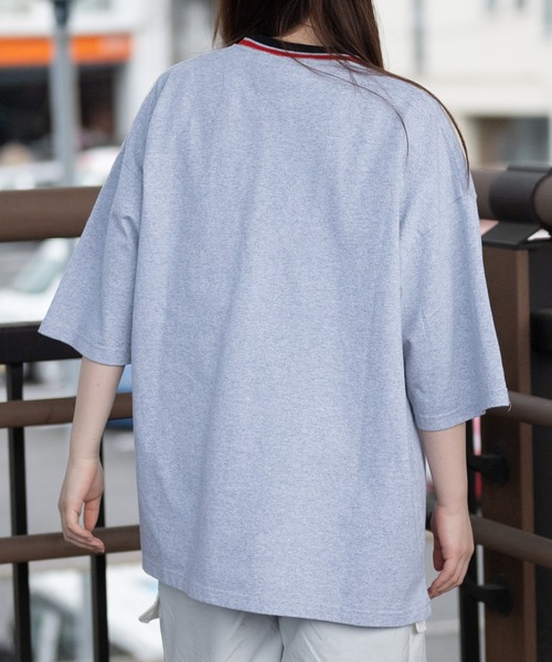 JOHN'S CLOSET(ジョンズクローゼット)の「【h】〔Goodwear〕USAコットン ラインリブ ポケット付き S/S SUPER BIG TEE(Tシャツ/カットソー・メンズ・杢グレー/ホワイト/ブラック/イエロー/カーキ/ネイビー・LARGE/X-LARGE/MEDIUM)」の14枚目の写真