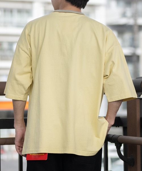 JOHN'S CLOSET(ジョンズクローゼット)の「【h】〔Goodwear〕USAコットン ラインリブ ポケット付き S/S SUPER BIG TEE(Tシャツ/カットソー・メンズ・杢グレー/ホワイト/ブラック/イエロー/カーキ/ネイビー・LARGE/X-LARGE/MEDIUM)」の17枚目の写真