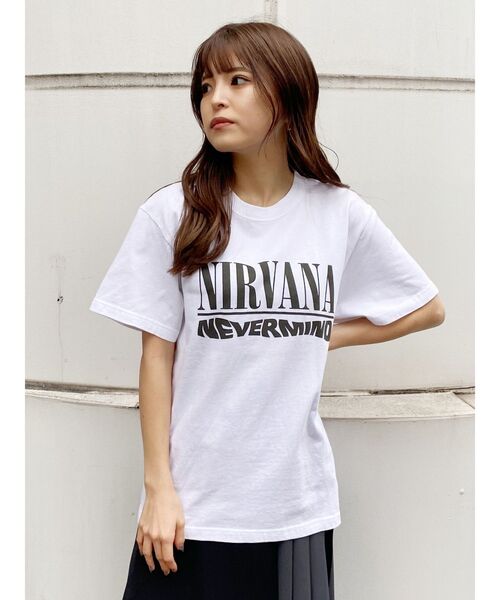 MURUA（ムルーア）の「【NIRVANA】ジャケットプリントTシャツ（Tシャツ/カットソー・レディース・ホワイト/ダークグレー・FREE）」の17枚目の写真