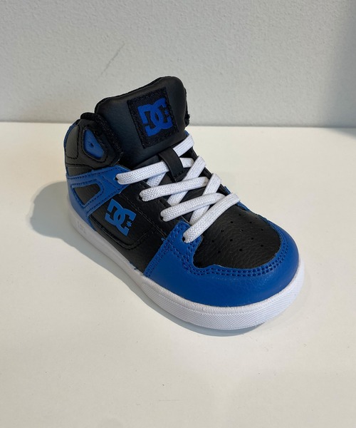 DC（ディーシー）の「DC/ディーシー キッズ スニーカー Ts PURE HIGH-TOP SE UL SNトドラーズ ピュア ハイトップ エスイー ユーエル エスエヌ  ゴムひも 軽量 DT234602（スニーカー・キッズ・ホワイト×ゴールド/ブルー系その他・13.0cm/14.0cm/16.0cm/15.0cm/12.0cm）」の9枚目の写真