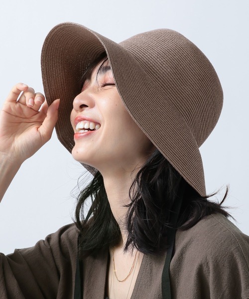 BAYFLOW（ベイフロー）の「ツバヒロブレードハット（ハット・レディース・シルバーグレー/ライトブラウン・FREE）」の2枚目の写真