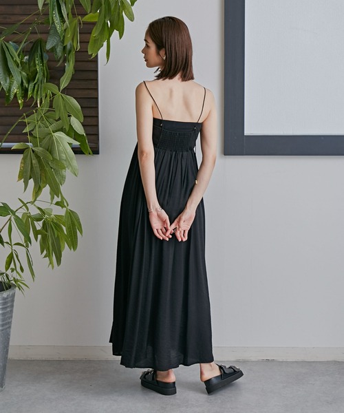 NANO universe（ナノユニバース）の「LB.03/リブドッキングキャミワンピース（ワンピース・レディース・ブラック/アイボリー/モカ・S/M）」の12枚目の写真