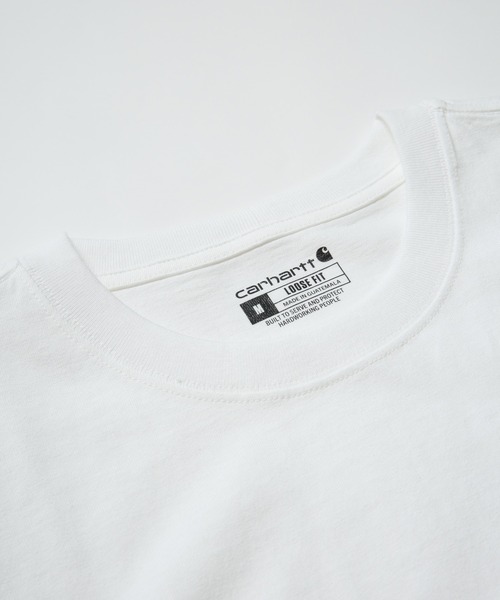 Carhartt(カーハート)の「【Carhartt/カーハート】K87 Workwear Pocket T-Shirt ヘビーウェイト ビッグシルエット 半袖 Tシャツ ポケット付き 定番(Tシャツ/カットソー・メンズ・ホワイト/ブラック・MEDIUM/LARGE/X-LARGE/SMALL)」の6枚目の写真