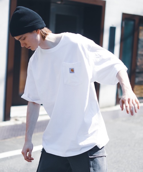 Carhartt(カーハート)の「【Carhartt/カーハート】K87 Workwear Pocket T-Shirt ヘビーウェイト ビッグシルエット 半袖 Tシャツ ポケット付き 定番(Tシャツ/カットソー・メンズ・ホワイト/ブラック・MEDIUM/LARGE/X-LARGE/SMALL)」の7枚目の写真