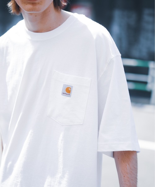 Carhartt(カーハート)の「【Carhartt/カーハート】K87 Workwear Pocket T-Shirt ヘビーウェイト ビッグシルエット 半袖 Tシャツ ポケット付き 定番(Tシャツ/カットソー・メンズ・ホワイト/ブラック・MEDIUM/LARGE/X-LARGE/SMALL)」の16枚目の写真