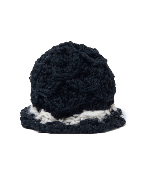 BEDWIN & THE HEARTBREAKERS(ベドウィン アンド ザ ハートブレイカーズ)の「HAND KNITED HAT "CORDEN"(ハット・メンズ・アイボリー/ブラック・FREE)」の4枚目の写真