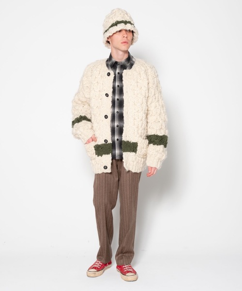 BEDWIN & THE HEARTBREAKERS(ベドウィン アンド ザ ハートブレイカーズ)の「HAND KNITED HAT "CORDEN"(ハット・メンズ・アイボリー/ブラック・FREE)」の15枚目の写真