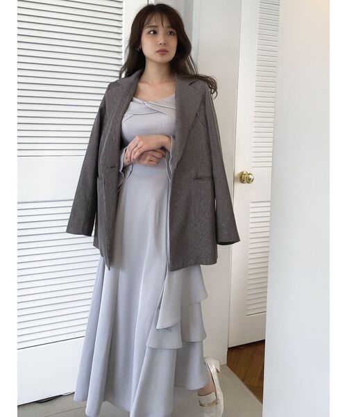 dazzlin（ダズリン）の「サイドティアードフレアスカート（スカート・レディース・グレー/イエロー/ピンク・SMALL/MEDIUM）」の9枚目の写真