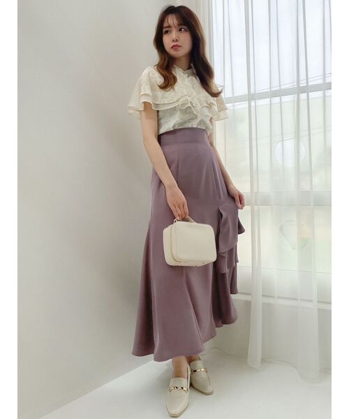 dazzlin（ダズリン）の「サイドティアードフレアスカート（スカート・レディース・グレー/イエロー/ピンク・SMALL/MEDIUM）」の13枚目の写真