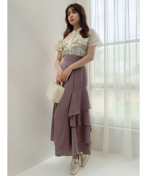 dazzlin（ダズリン）の「サイドティアードフレアスカート（スカート・レディース・グレー/イエロー/ピンク・SMALL/MEDIUM）」の14枚目の写真