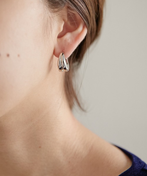 PAPILLONNER（パピヨネ）の「Plumpワンタッチピアス（ピアス（両耳用）・レディース・シルバー/ゴールド・FREE）」の3枚目の写真