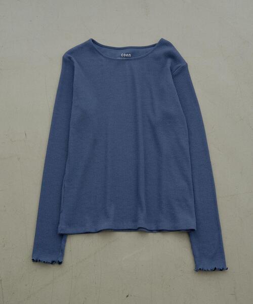 coen（コーエン）の「メローリブクルーネックロンT（Tシャツ/カットソー・レディース・ブラック/ホワイト/モカ/コバルトブルー/その他1/ナチュラル・M/L）」の6枚目の写真
