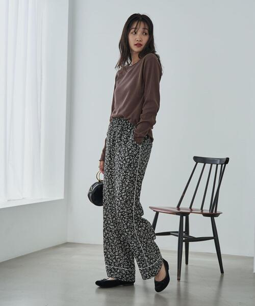 coen（コーエン）の「メローリブクルーネックロンT（Tシャツ/カットソー・レディース・ブラック/ホワイト/モカ/コバルトブルー/その他1/ナチュラル・M/L）」の10枚目の写真