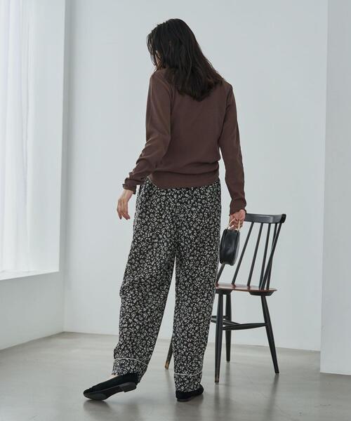 coen（コーエン）の「メローリブクルーネックロンT（Tシャツ/カットソー・レディース・ブラック/ホワイト/モカ/コバルトブルー/その他1/ナチュラル・M/L）」の12枚目の写真