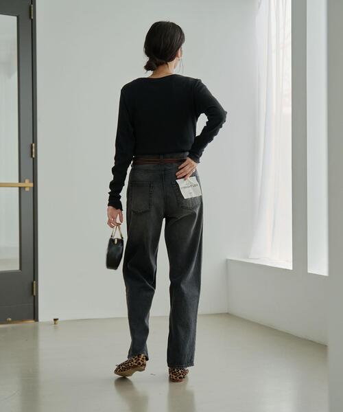 coen（コーエン）の「メローリブクルーネックロンT（Tシャツ/カットソー・レディース・ブラック/ホワイト/モカ/コバルトブルー/その他1/ナチュラル・M/L）」の22枚目の写真