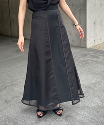 【&g’aime】パイピングシアーロングスカート