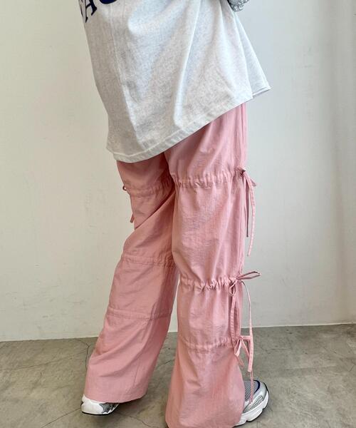 WC(ダブル シー)の「リボンドロストナイロンパンツ(その他パンツ・レディース・ピンク/ブラック/アイボリー・FREE)」の8枚目の写真