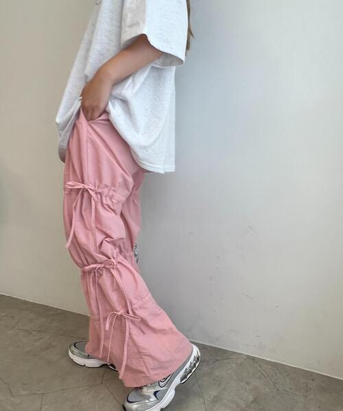 WC(ダブル シー)の「リボンドロストナイロンパンツ(その他パンツ・レディース・ピンク/ブラック/アイボリー・FREE)」の14枚目の写真