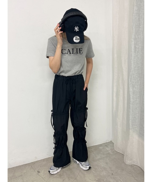 WC(ダブル シー)の「リボンドロストナイロンパンツ(その他パンツ・レディース・ピンク/ブラック/アイボリー・FREE)」の5枚目の写真