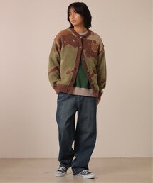 マウンテン柄リバーシブルカーディガン/ユニセックス可